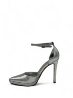 Srebrne salonke na platformu 2L2E-L7488-62 SILVER - Slika 3