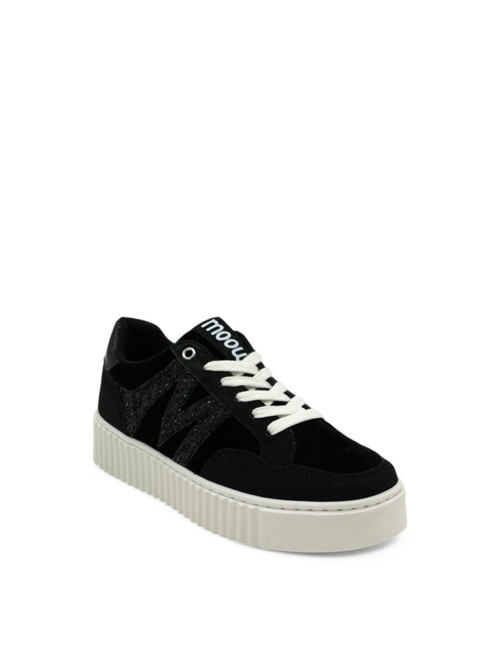 Ženske patike sa šljokicama, patike sa belom platformom KP4750 BLACK - Slika 2