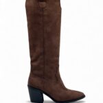 Ženske braon kaubojke od prevrnute kože, XKL6450190 KAHVE