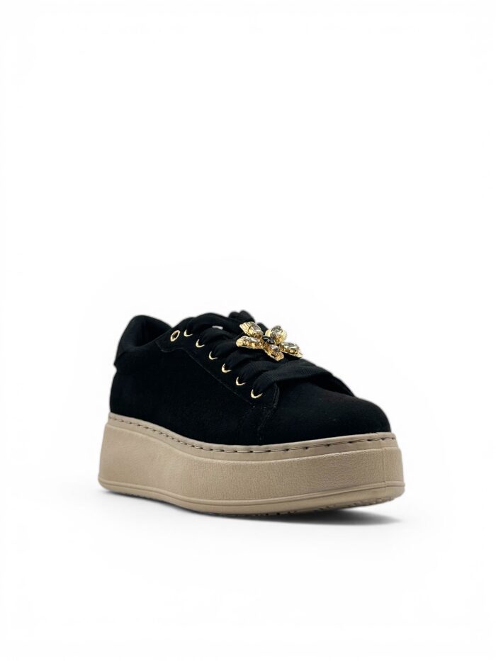 Crne patike sa platformom, patike cipele za žene 1913 BLACK - Slika 2