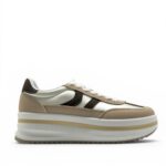 Atraktivne patike sa platformom, Ženske Cipele Patike A026 BEIGE