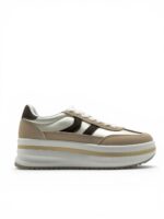 Atraktivne patike sa platformom, Ženske Cipele Patike A026 BEIGE