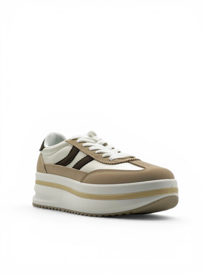 Atraktivne patike sa platformom, Ženske Patike Cipele A026 BEIGE - Slika 2