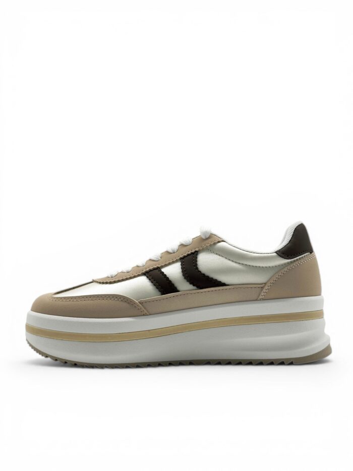 Atraktivne patike sa platformom, Ženske Patike Cipele A026 BEIGE - Slika 3
