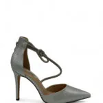 Srebrne salonke 2N5B-L7716-01 SILVER