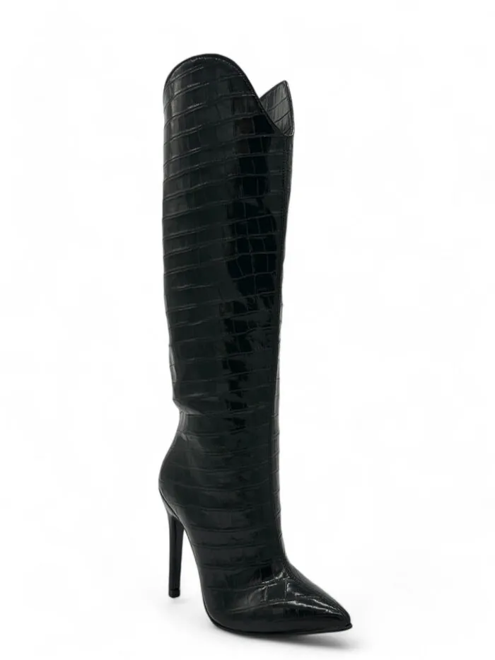 CIZME 1249 BLACK KROKO - Slika 2