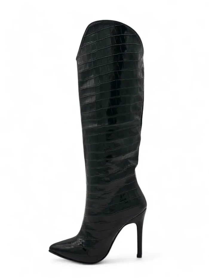 CIZME 1249 BLACK KROKO - Slika 3