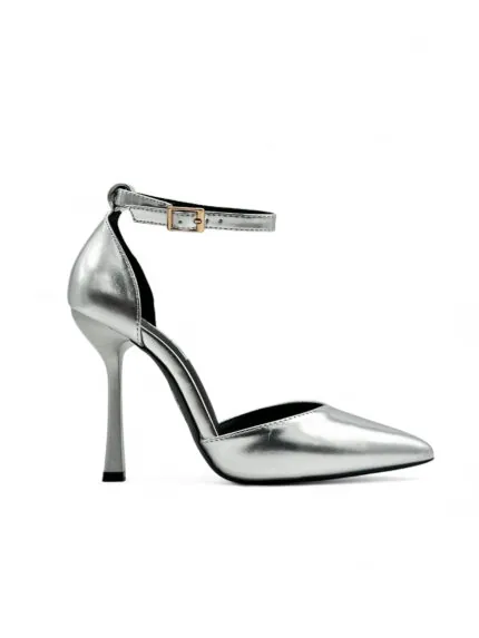 srebrne cipele salonke