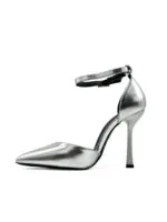 Srebrne cipele salonke 99-30 SILVER - Slika 3