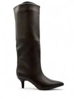 Duboke čizme na malu štiklu 2526A BROWN