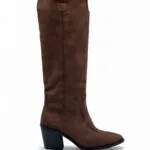 Ženske braon kaubojke od prevrnute kože, XKL6450190 KAHVE