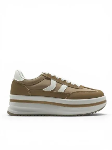 Patike na platformu, moderne ženske patike A026 KHAKI