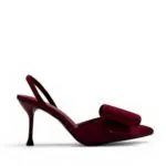 bordo štikle sa mašnom, prelepe borde sandale